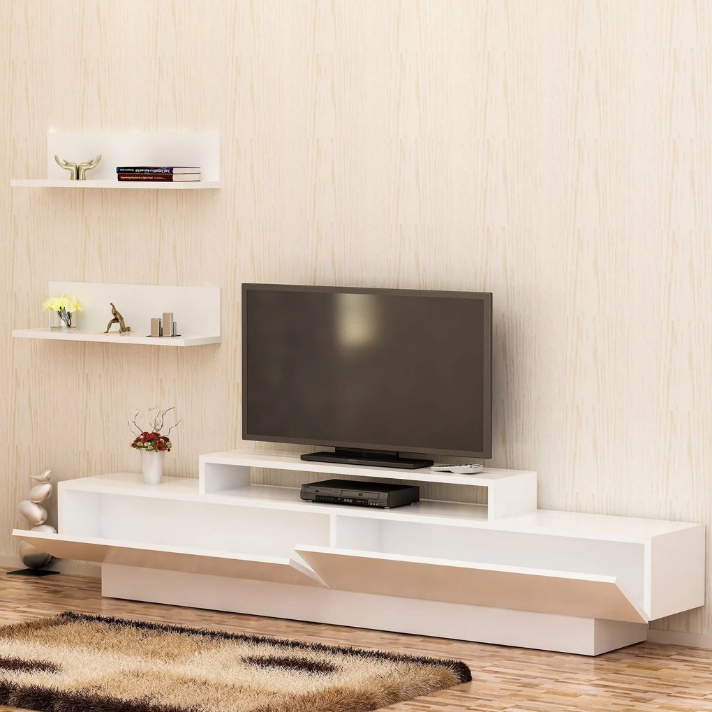 Móvel TV Lucca – Branco – 180x40x31 cm