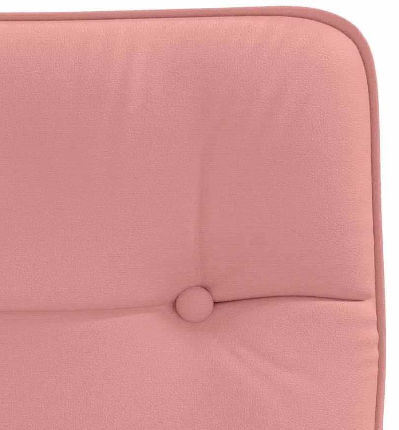 Cadeiras de jantar 2 pcs couro artificial rosa
