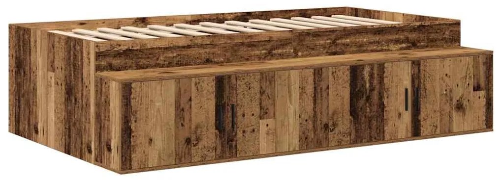 Cama com Armazenamento Madeira Velha 90x190 cm
