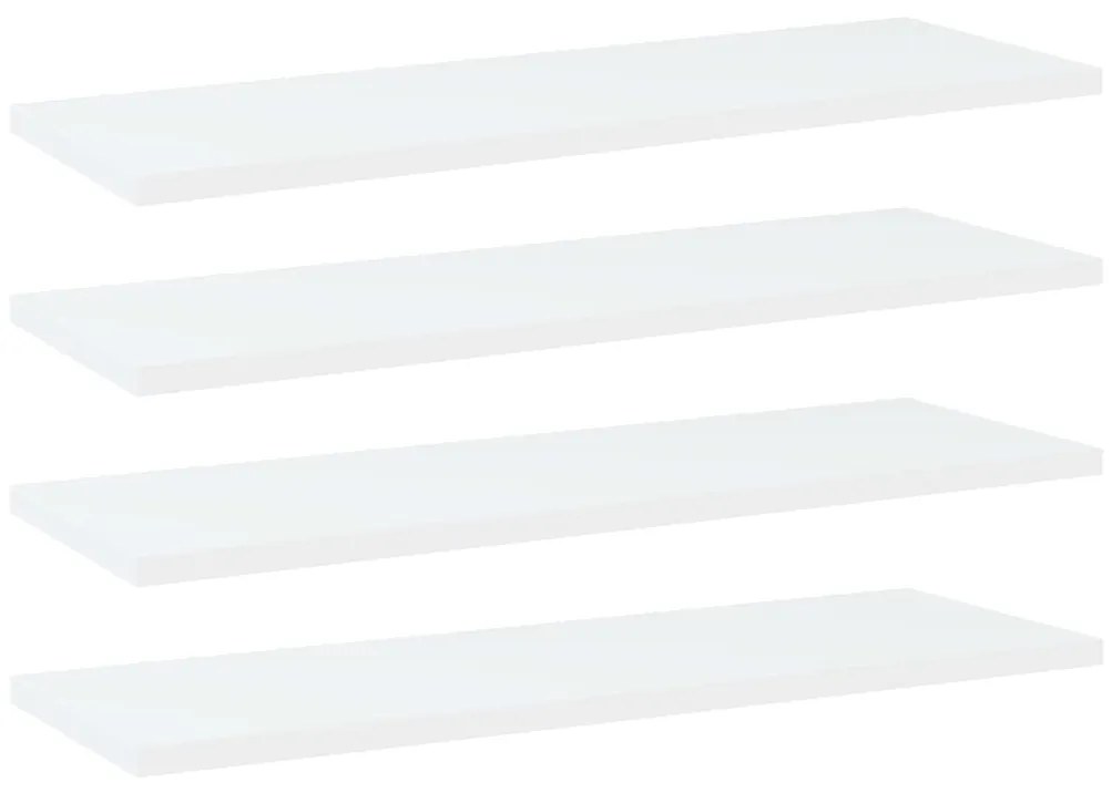vidaXL Prateleiras para estante 4 pcs derivados de madeira branco