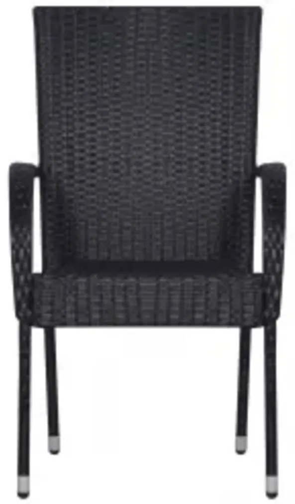 5 pcs conjunto de jantar para jardim preto
