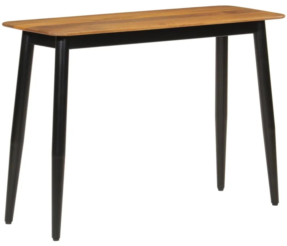 Mesa consola 110x40x76 cm madeira de mangueira maciça e ferro