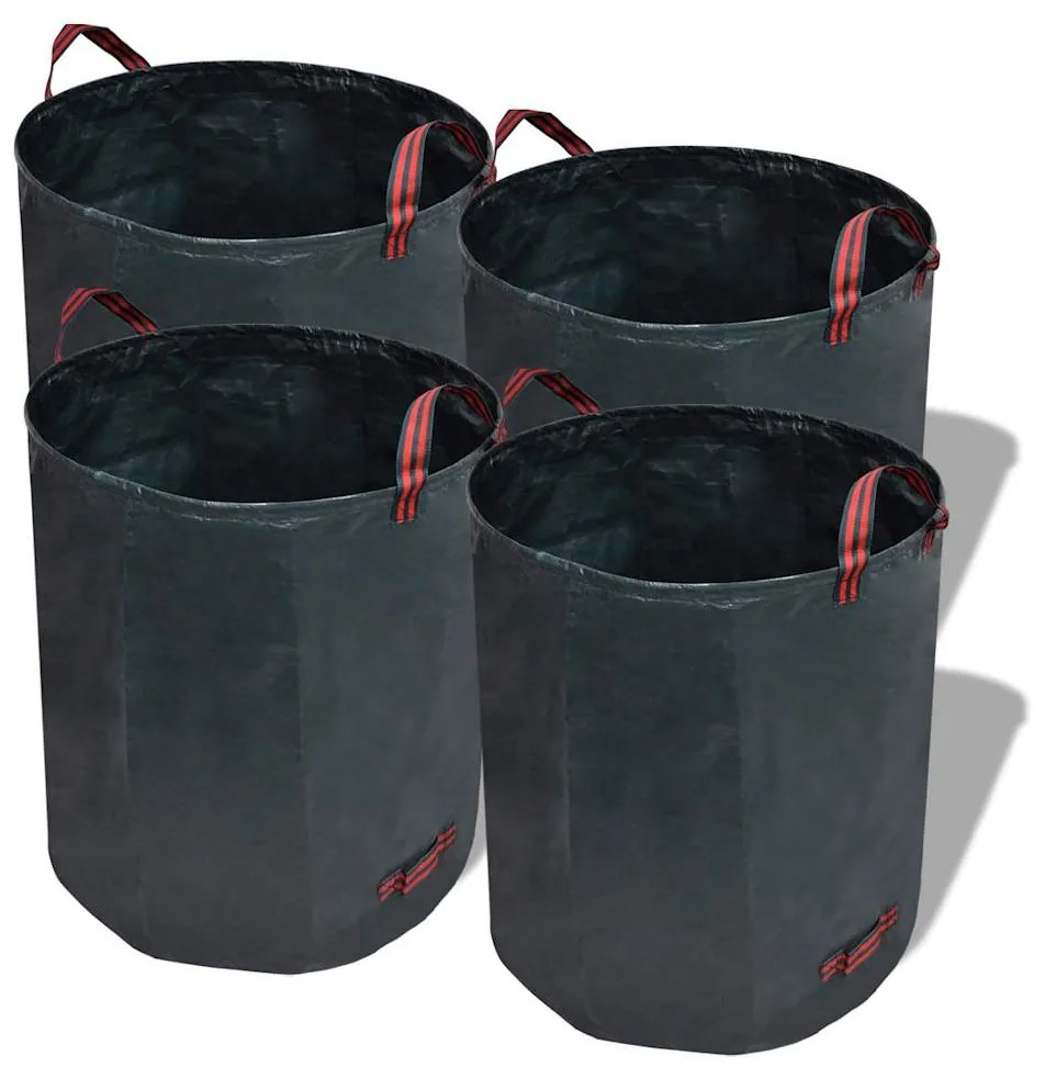 Saco de Resíduos de Jardim Verde Escuro 4 pcs 120 L 150 g/m²