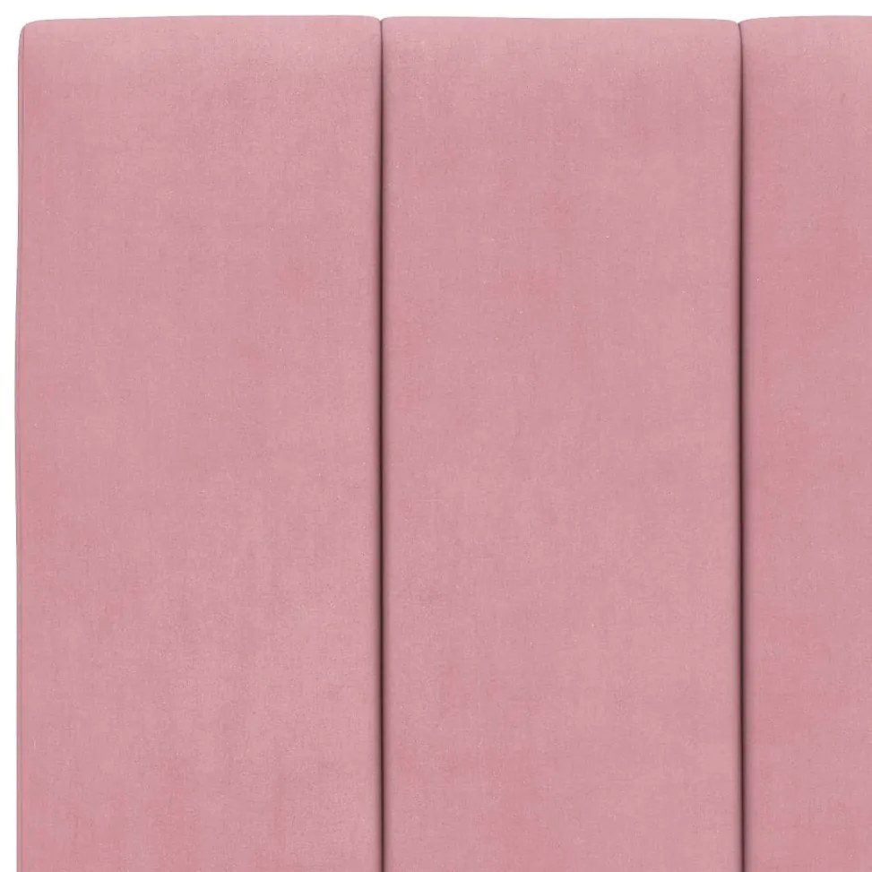Cama com colchão 80x200 cm veludo rosa