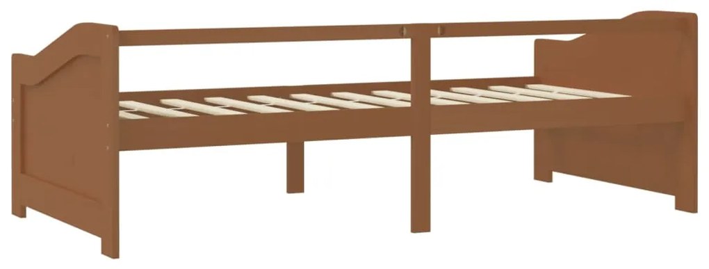 Sofá-cama de 3 lugares 90x200 cm pinho maciço castanho mel