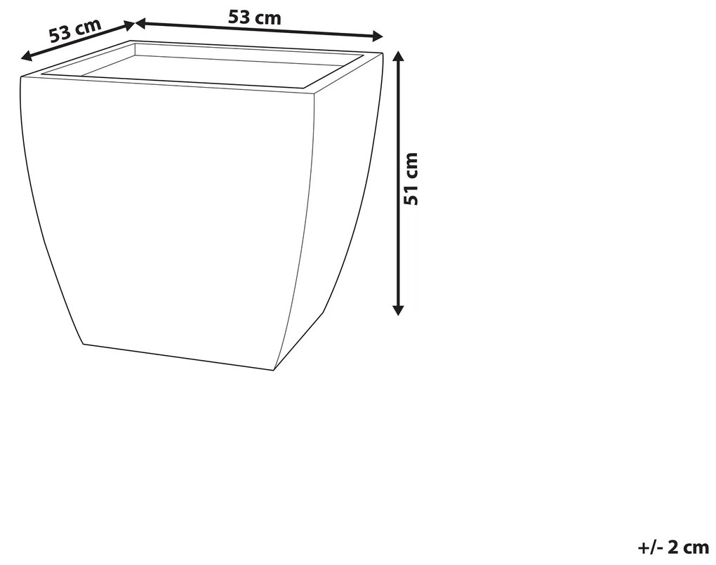 Vaso cinzento 53 x 53 x 51 cm ORICOS Beliani