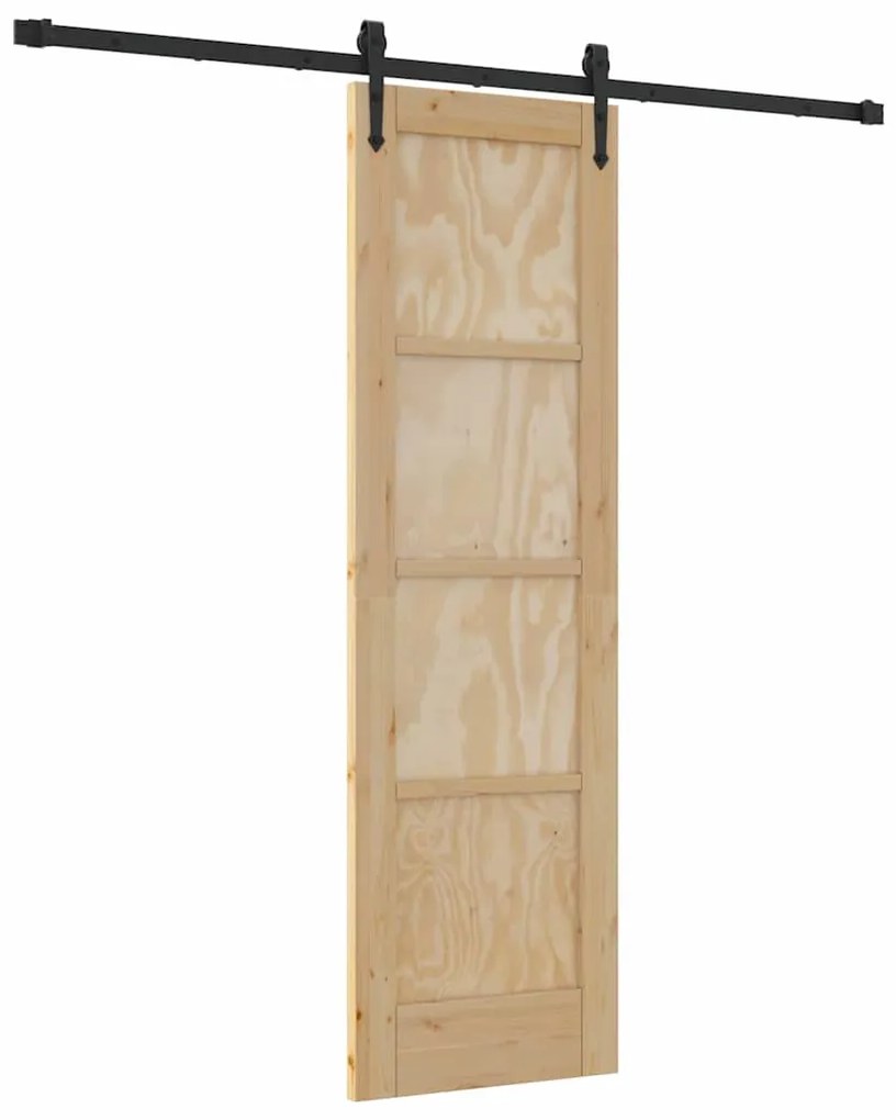 Porta Deslizante vidaXL com Conjunto de Hardware 61x198.5 cm Madeira S
