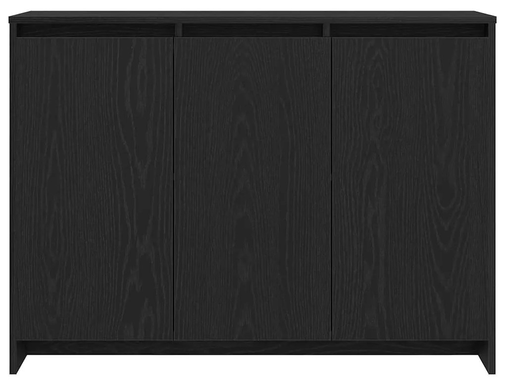 Buffet vidaXL Preto Carvalho 102x33x75 cm Madeira de engenharia