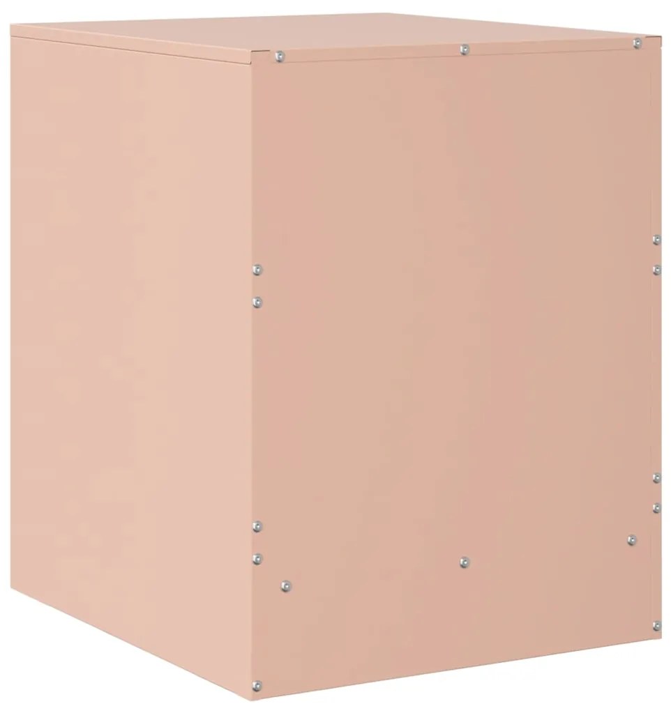 Mesa de cabeceira 34,5x39x44 cm aço rosa