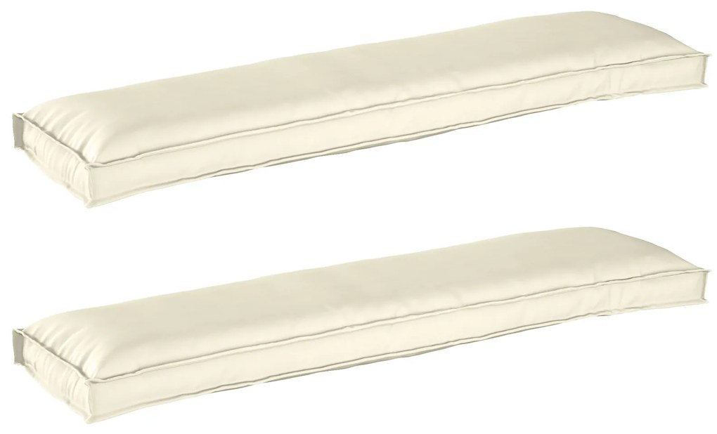 vidaXL Conjunto de Almofadas para Palete 2 pcs Creme 150 x 40 x 8 cm