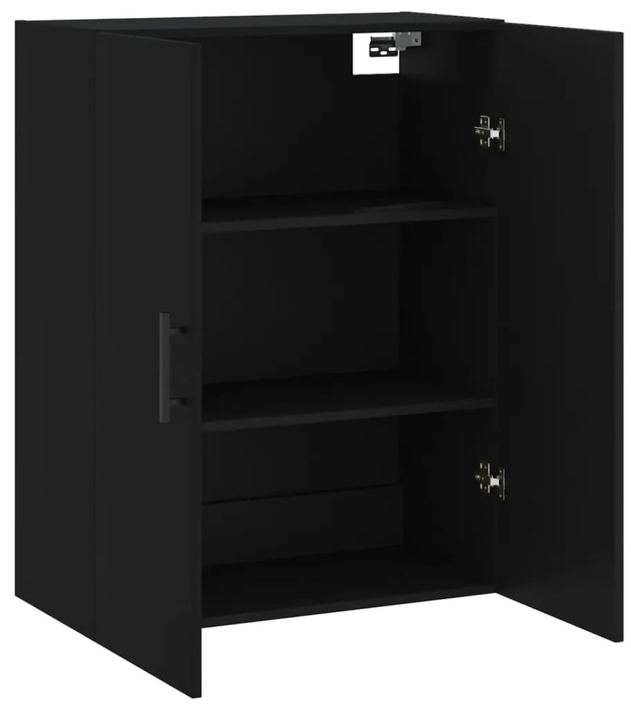 Armário de parede 69,5x34x90 cm preto