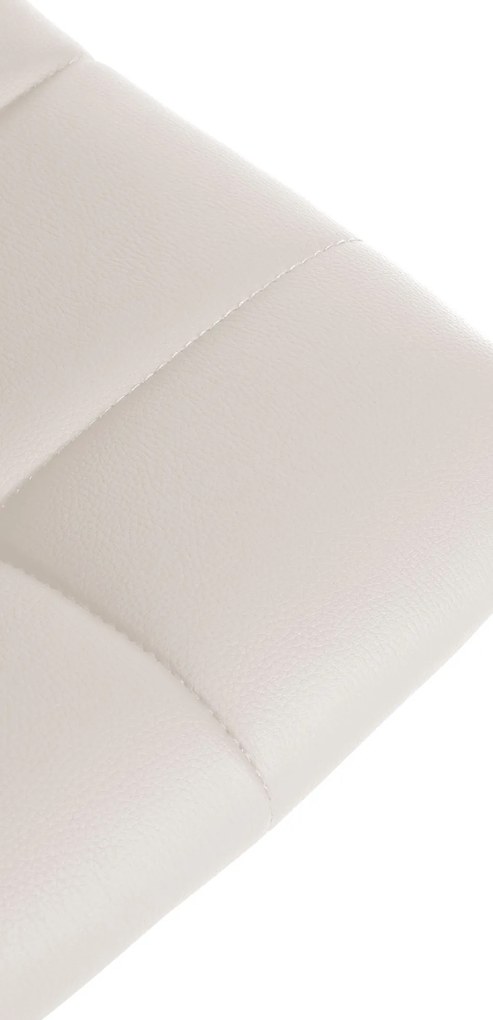 Banco de bar Jerry em couro sintético com estrutura preta 87-108,5 x 43 x 46,5 cm Branco