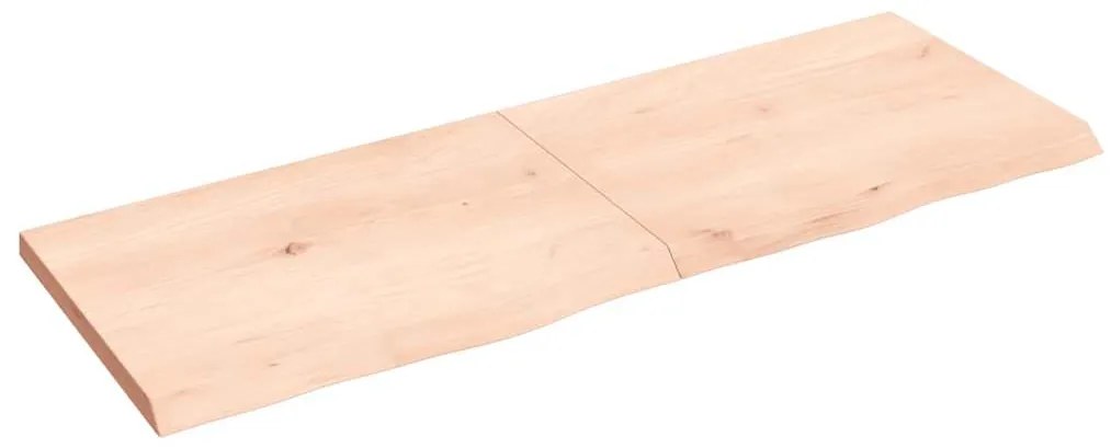 Prateleira de parede 140x50x(2-4)cm carvalho maciço não tratado