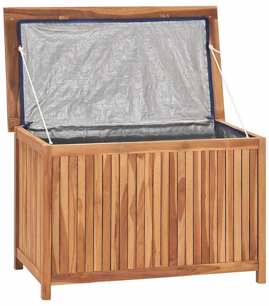 Caixa arrumação para jardim 90x50x58 cm madeira de teca maciça