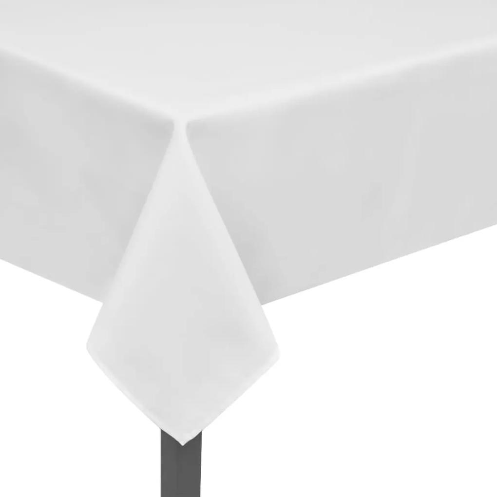 Toalhas de mesa 5 pcs 170 x 130 cm branco