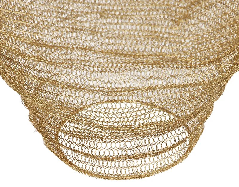 Candeeiro de suspensão oriental dourado 60 cm - Nidum L Oriental