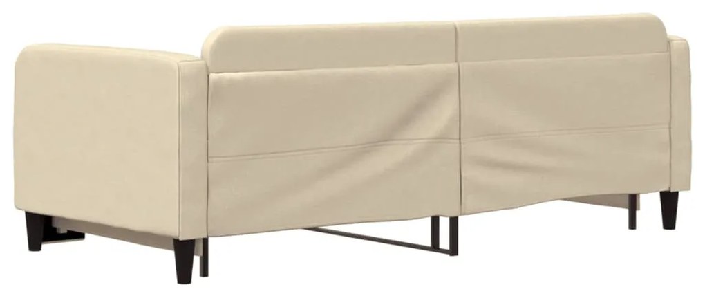 Sofá-cama com gavetão 90x200 cm tecido cor creme