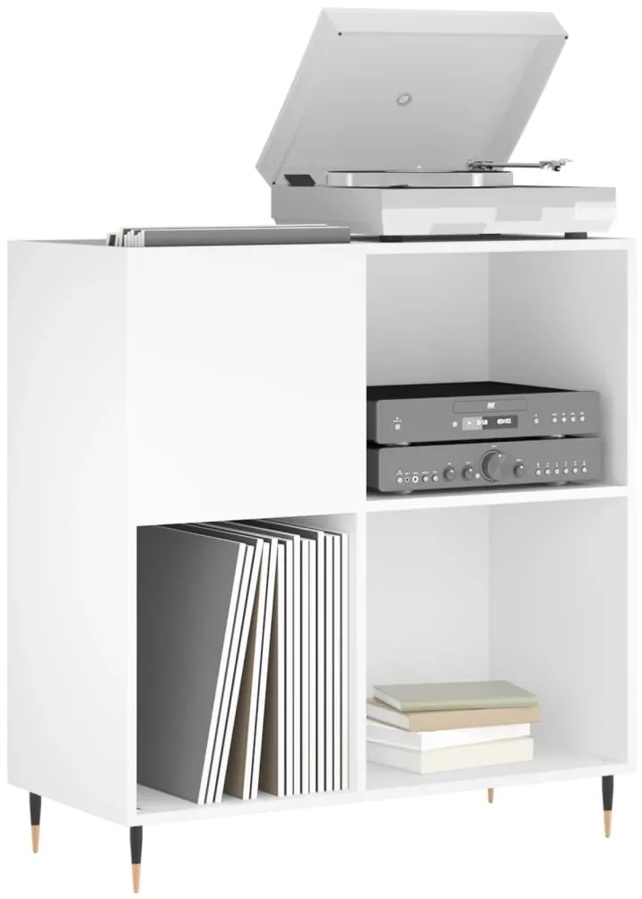 Armário para discos 84,5x38x89 cm derivados de madeira branco