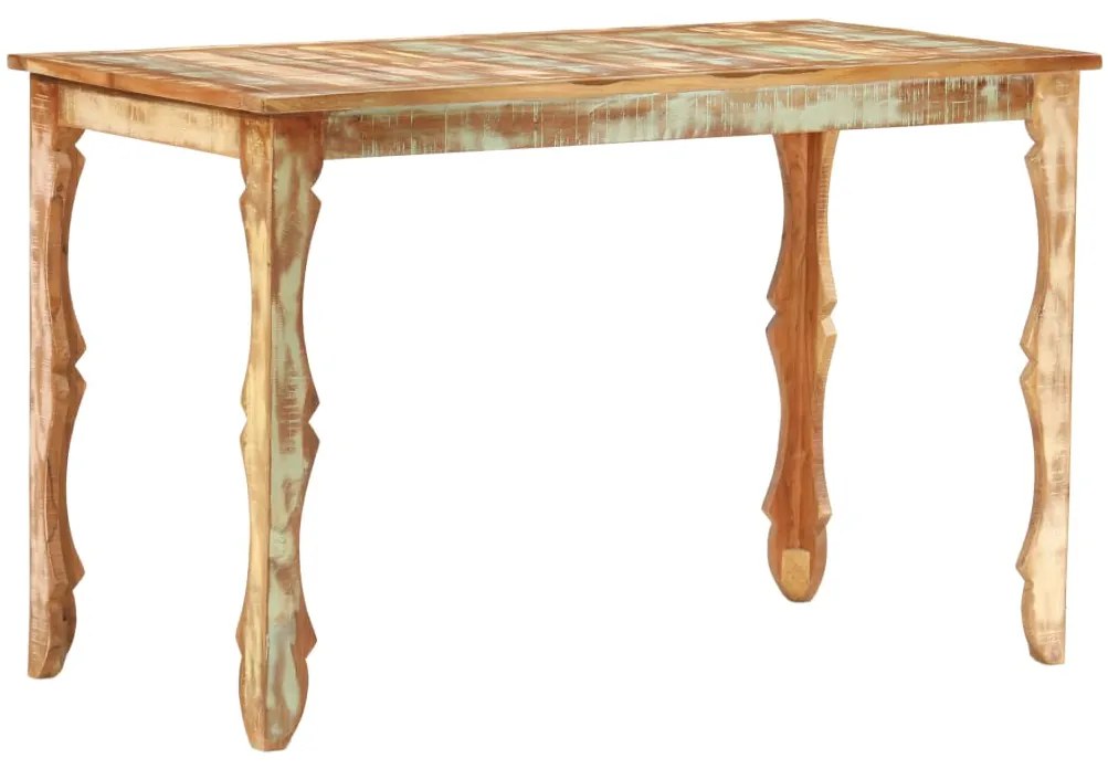 vidaXL Mesa de jantar 120x60x76 cm madeira recuperada maciça