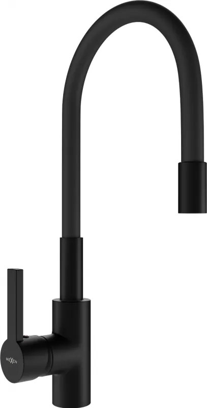 Mexen Flex torneira de cozinha, preta - 670900-70