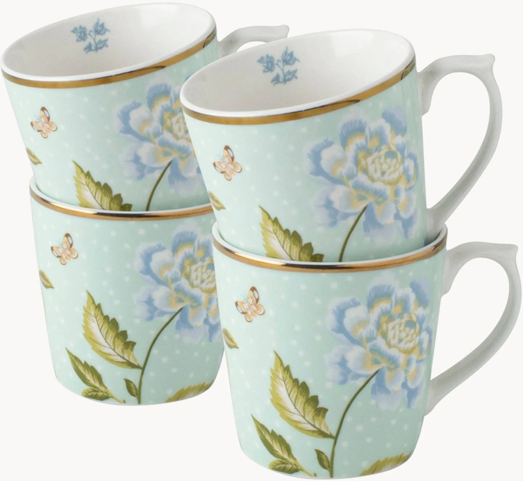 Canecas em porcelana Heritage Collectables, conjunto de 4