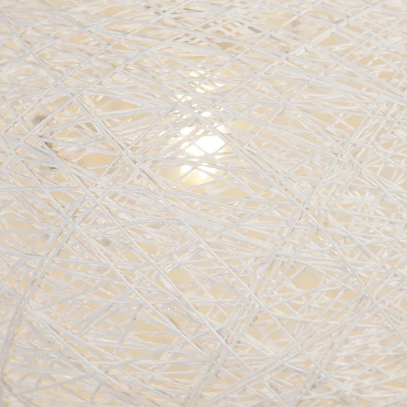 Candeeiro de suspensão rústico branco 50 cm - Corda Flat Design,Moderno
