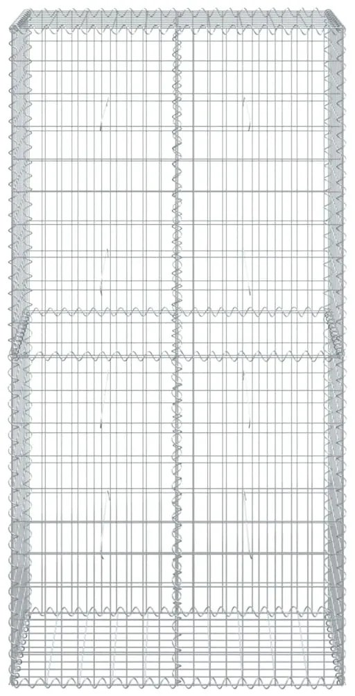 Cesto gabião com cobertura 100x50x200 cm ferro galvanizado