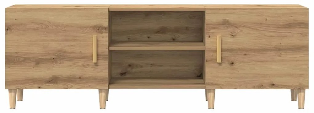 Aparador de TV vidaXL em Carvalho Artisan - 150x30x50 cm - Feito de Ma
