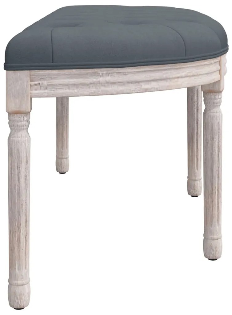 Banco 110,5x45x49 cm veludo cinza-escuro