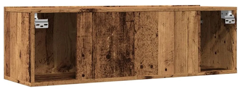 Móveis de parede para TV 2 pcs 100x30x30 cm madeira velha