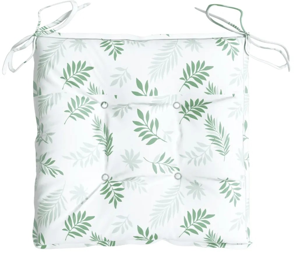 Almofadões p/ cadeira 4 pcs tecido oxford padrão folhas