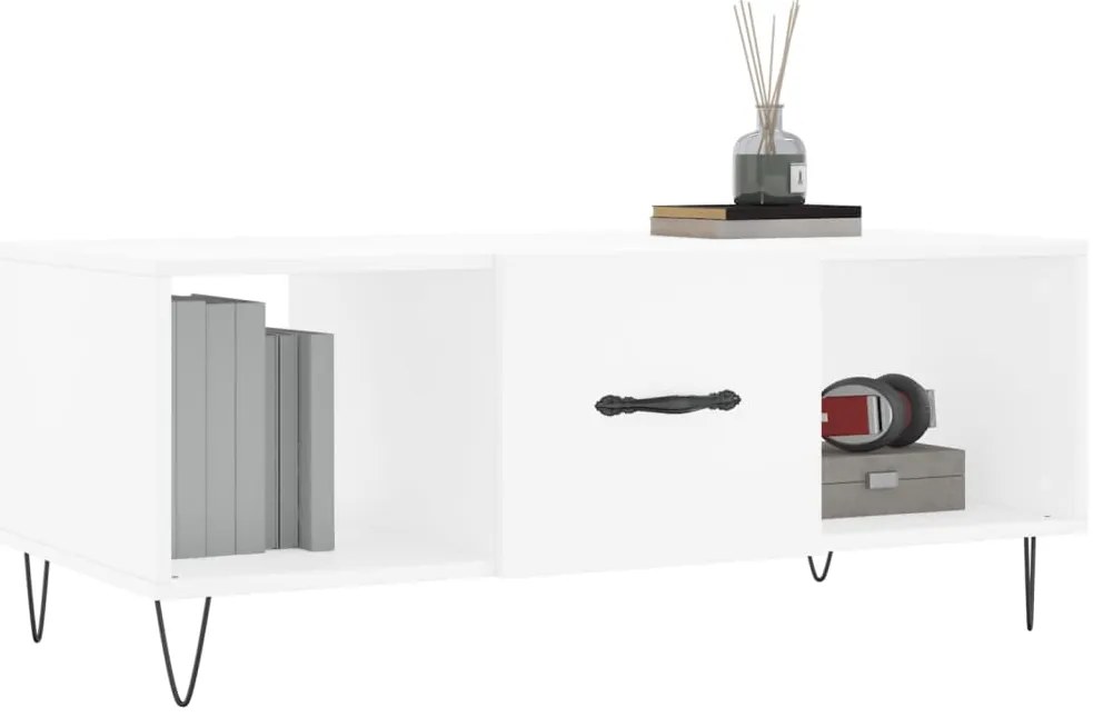 Mesa de centro 102x50x40 cm madeira processada branco