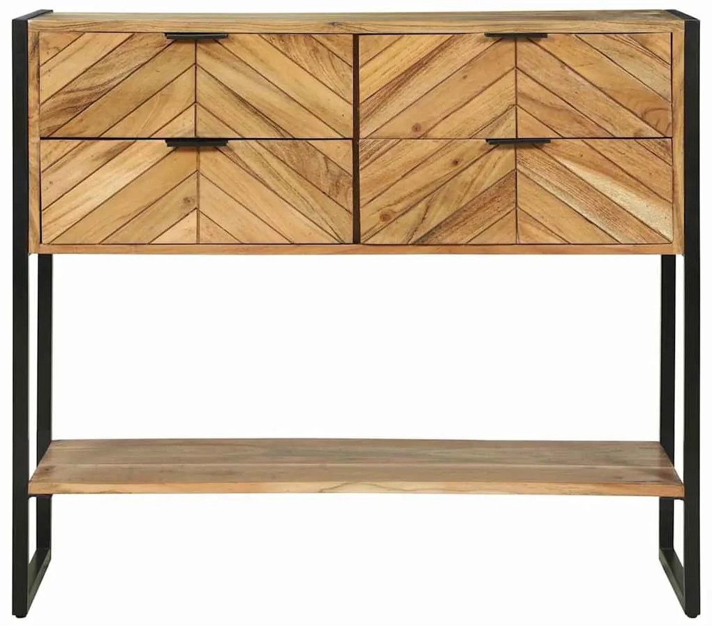 Mesa de Consola 90x35x80 cm Madeira Sólida Acácia