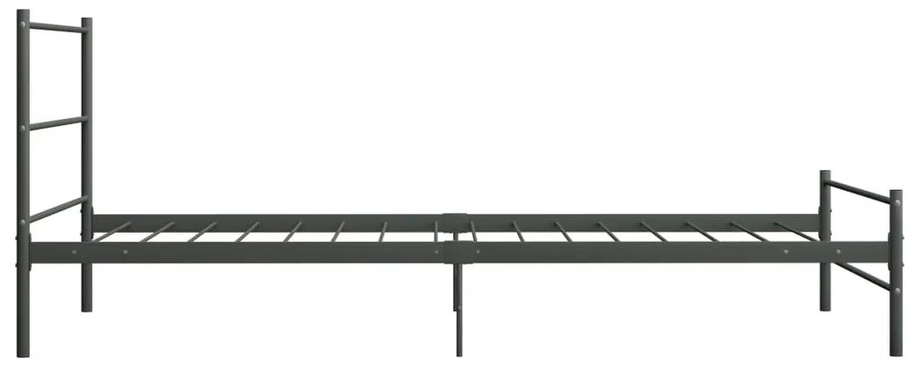 Estrutura de cama 90x200 cm metal cinzento