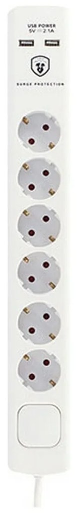 Extensão com 6 Tomadas com Interruptor TM Electron 230 V