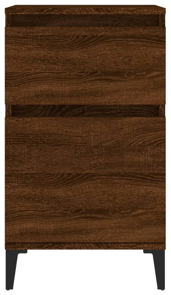 Mesa de cabeceira 40x35x70 cm cor carvalho castanho