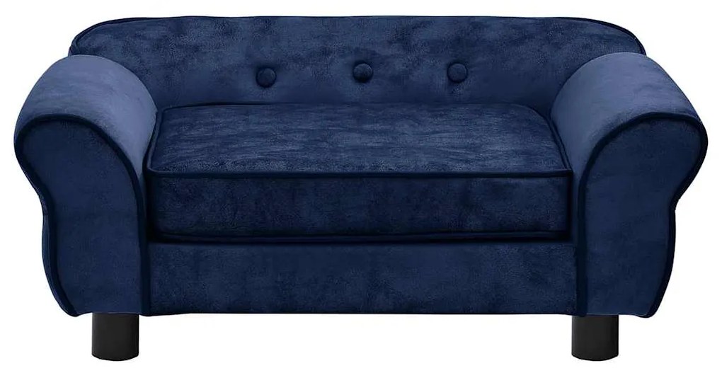 Sofá para cães 72x45x30 cm pelúcia azul