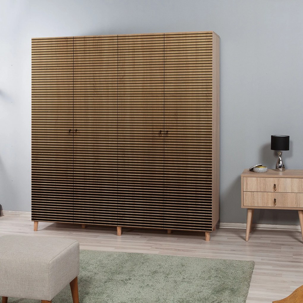Roupeiro Imaj – Carvalho Sonoma – 180x192x52 cm