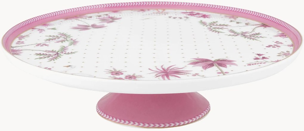 Prato para bolos com pé em porcelana Jolie Dots