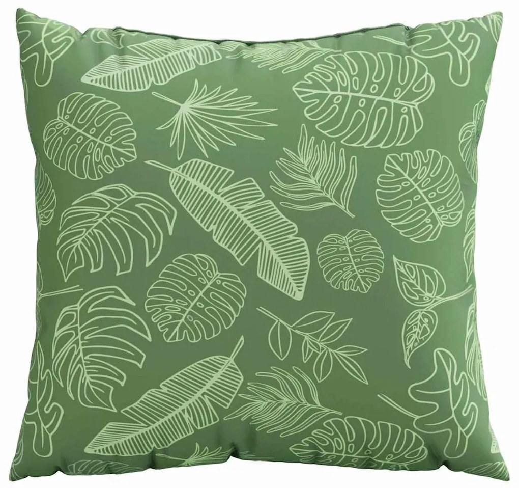 Travesseiros 4 pcs Padrão de Folha 60x60 cm Tecido
