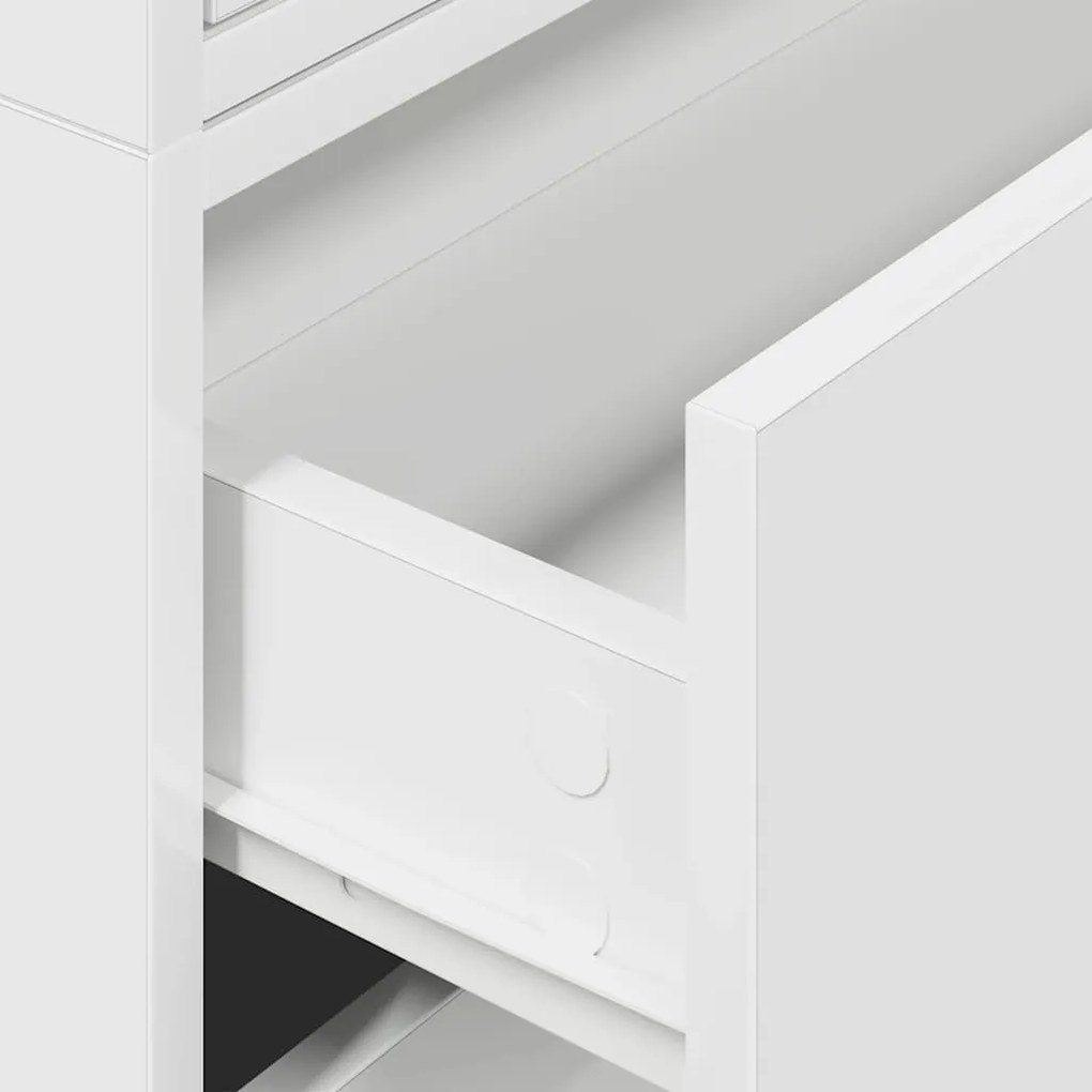 Armários c/ 2 gavetas 2 pcs 60x31x40cm derivados madeira branco