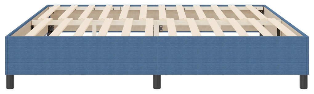 Cama Box com Molas VidaXL Azul 200x200 cm em Tecido Corduroy