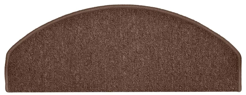 Tapetes de escada 30 pcs 65x24x4 cm castanho