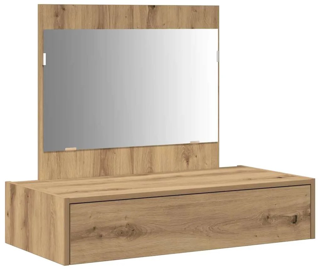 Mesa de Maquilhagem Suspensa Carvalho Artesanal 83x40x70 cm