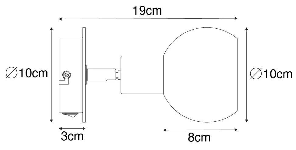 Projetores Art Deco preto com vidro fumê e madeira - Vidro