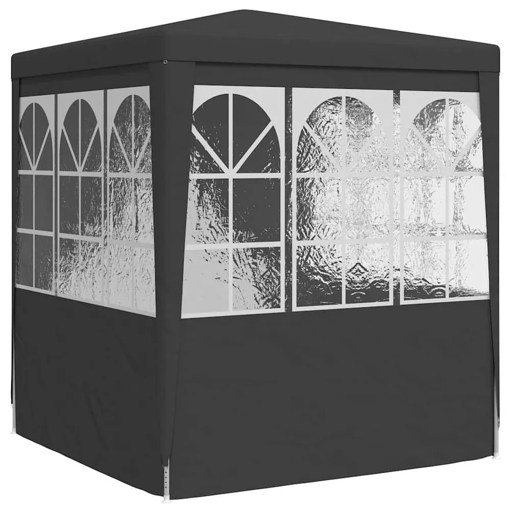 Tenda festas com paredes laterais 2,5x2,5m 90g/m² antracite