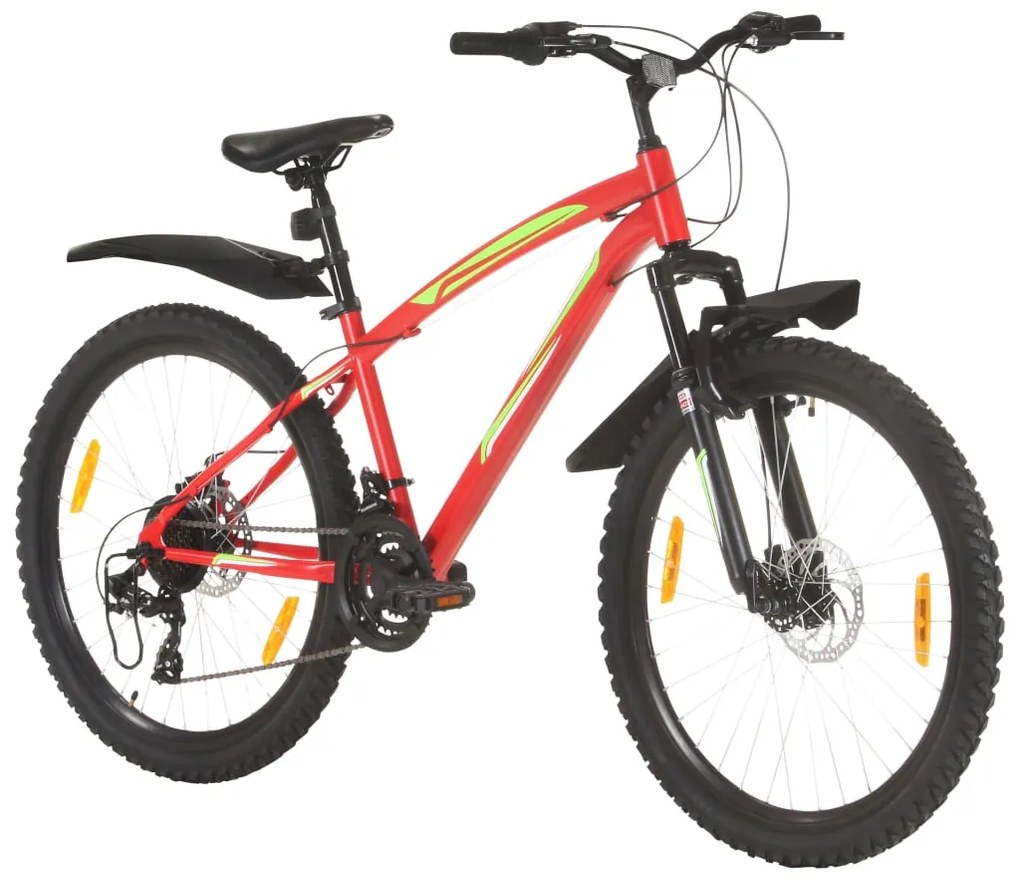 Bicicleta de montanha 21 velocidades roda 26" 42 cm vermelho