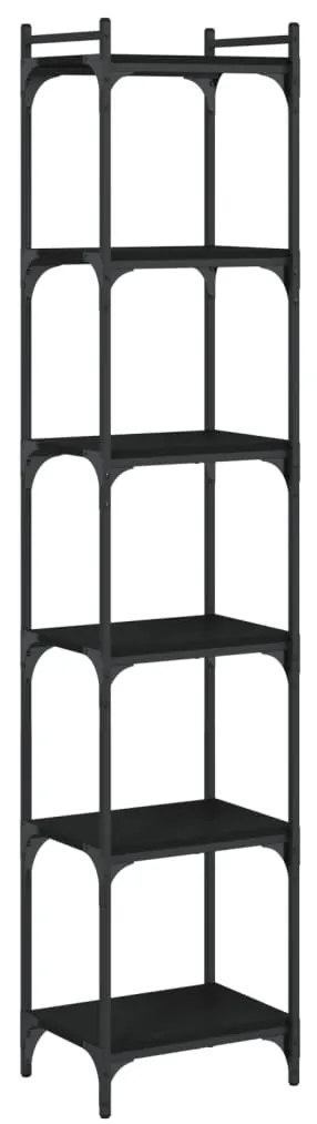 Estante c/ 6 prateleiras 40x30x86 cm derivados de madeira preto