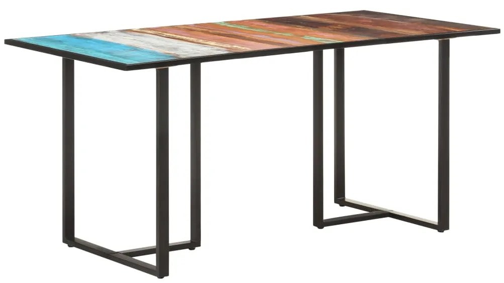 Mesa de jantar 160 cm madeira recuperada maciça