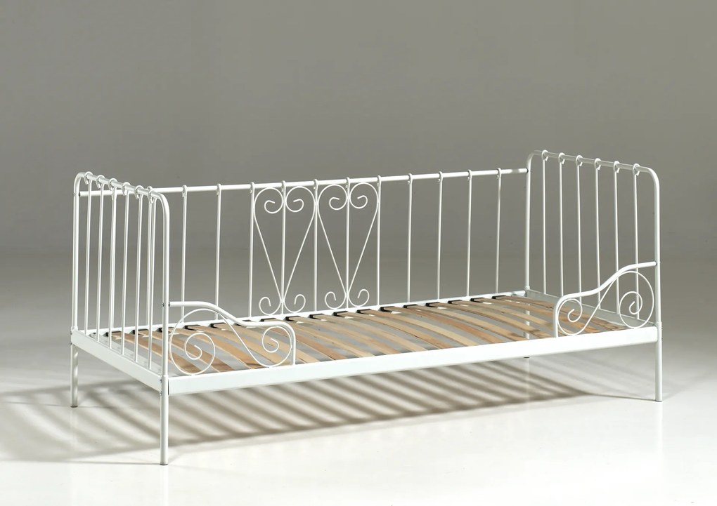 Cama infantil ALICE CAPTAIN Metal 90x200cm + Estrado Branca